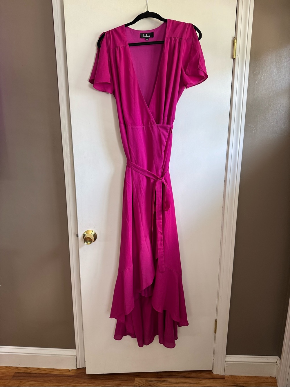 Lulu's Wrap High-Low Maxi Dress